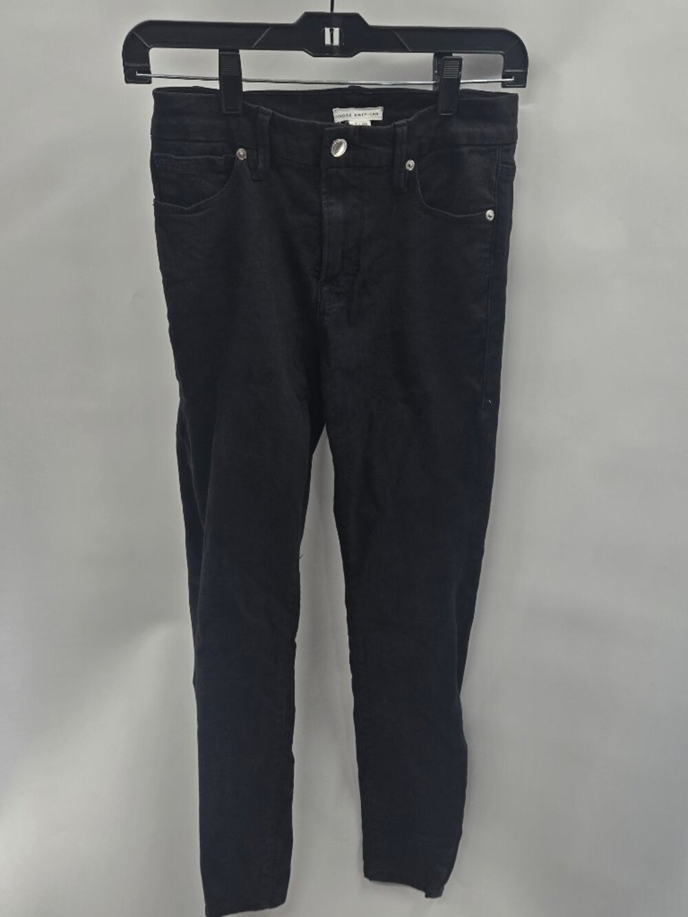 Good American Black "Good Legs" Skinny Stretch Denim Jeans
